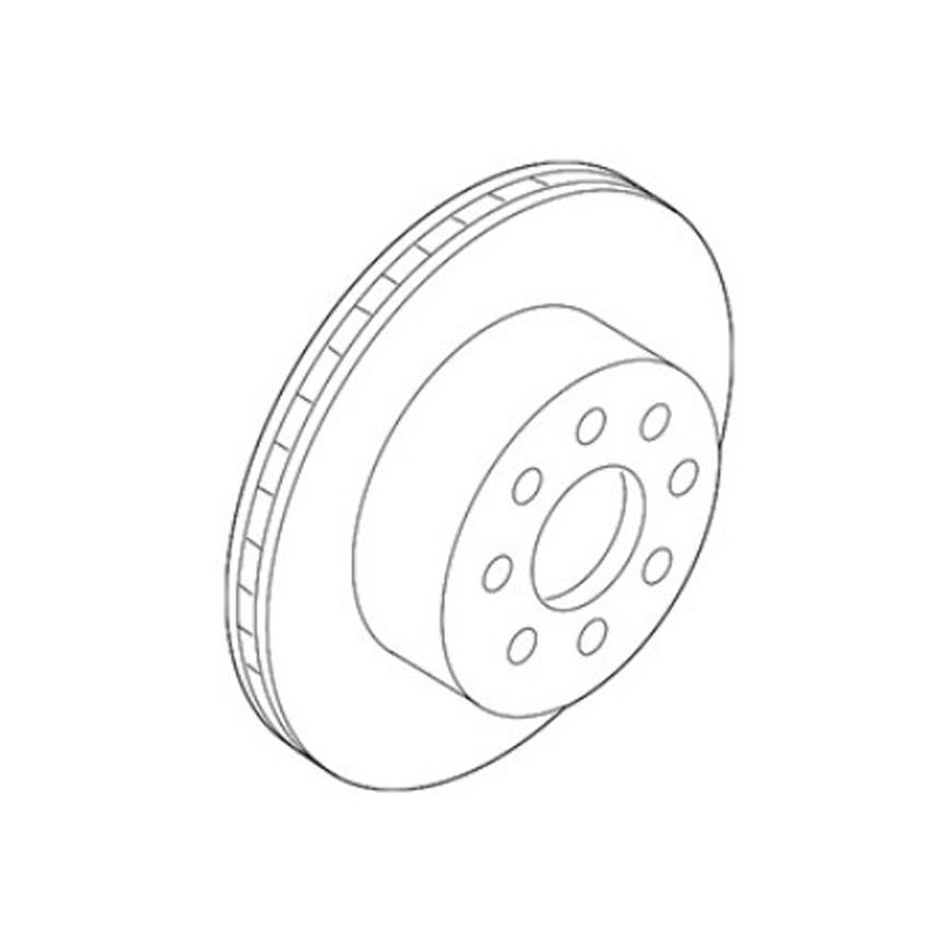 Audi Disc Brake Rotor - Rear Driver Side (335mm)